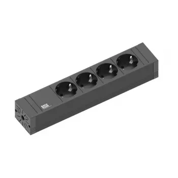 Alargador de corriente Bachmann 420.0017 2m 4 tomas AC interior negro