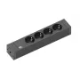 Alargador de corriente Bachmann 420.0017 2m 4 tomas AC interior negro