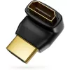 Techly Adaptador HDMI M / H en ángulo L IADAP HDMI-L, HDMI, HDMI, Negro