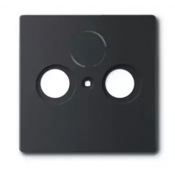 Busch-Jaeger 1743-885 placa embellecedora para tomas de antena con 2 conexiones, negro