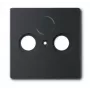 Busch-Jaeger 1743-885 placa embellecedora para tomas de antena con 2 conexiones, negro