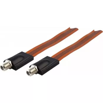 Cable ultrafino para paso por ventana SCHWAIGER KFF30 531 conector F 0,173 m negro rojo