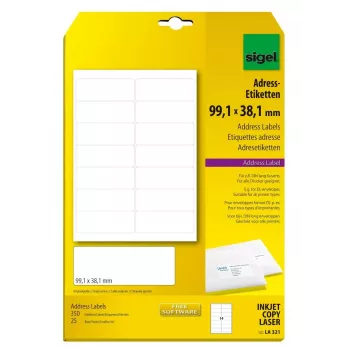 Etiquetas no adhesivas Sigel LA321