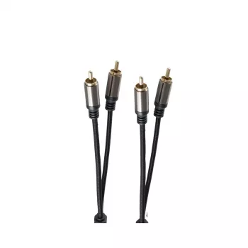 Cable de audio ShiverPeaks BS20-41155 1,5 m 2xRCA negro