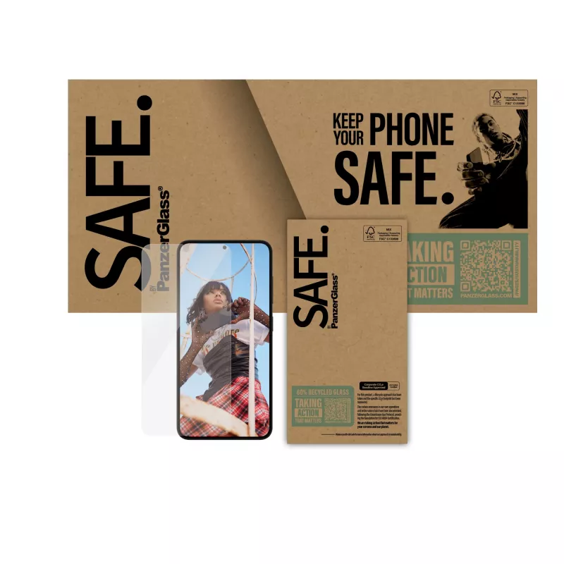 PanzerGlass SAFE. by ® protector de pantalla Samsung Galaxy S25 | S24 | Ultra-Wide Fit