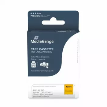 Cinta para impresora MediaRange MRBTZB31 Negro 1,2 cm x 8 m