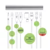 Techly ICA-NTB-DOCK91 Con cable USB 3.2 Gen 1 (3.1 Gen 1) Type-C Plata