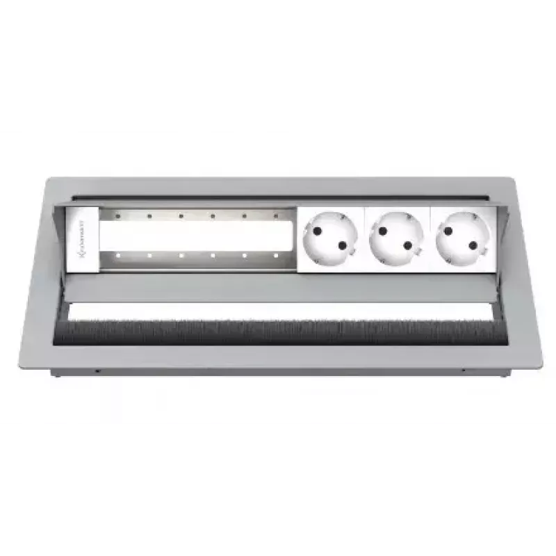 Caja de enchufes de mesa tipo F Kindermann 7492000083