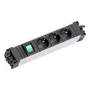 Regleta de enchufes Bachmann STEP ALU 3 tomas con interruptor, carcasa de aluminio, 3x tomas AC, 230 V, 16 A, IP20