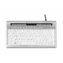 BakkerElkhuizen S-board 840 UK Qwerty, Tenkeyless (80 - 87%), Cableado, USB, Interruptores de tijera, QWERTY, Gris claro, Blanco
