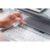BakkerElkhuizen S-board 840 UK Qwerty, Tenkeyless (80 - 87%), Cableado, USB, Interruptores de tijera, QWERTY, Gris claro, Blanco