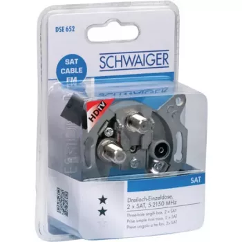 Toma de antena SAT TV Radio Schwaiger DSE652 531