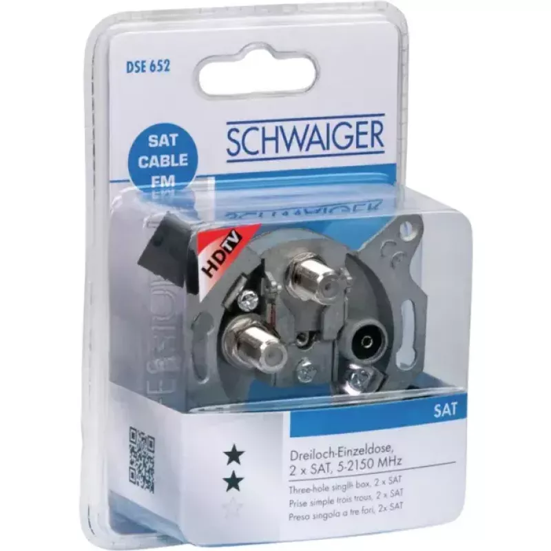 Toma de antena SAT TV Radio Schwaiger DSE652 531
