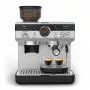 Cafetera espresso KRUPS XP801T semiautomática con molinillo integrado, depósito de agua de 3 litros, salida para 2 tazas, negro/acero inoxidable