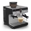 Cafetera espresso KRUPS XP801T semiautomática con molinillo integrado, depósito de agua de 3 litros, salida para 2 tazas, negro/acero inoxidable