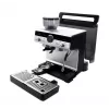 Cafetera espresso KRUPS XP801T semiautomática con molinillo integrado, depósito de agua de 3 litros, salida para 2 tazas, negro/acero inoxidable