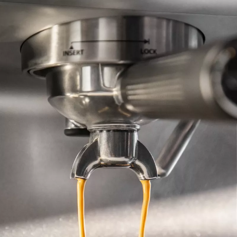 Cafetera espresso KRUPS XP801T semiautomática con molinillo integrado, depósito de agua de 3 litros, salida para 2 tazas, negro/acero inoxidable