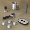 Cafetera espresso KRUPS XP801T semiautomática con molinillo integrado, depósito de agua de 3 litros, salida para 2 tazas, negro/acero inoxidable