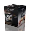 Cafetera espresso KRUPS XP801T semiautomática con molinillo integrado, depósito de agua de 3 litros, salida para 2 tazas, negro/acero inoxidable