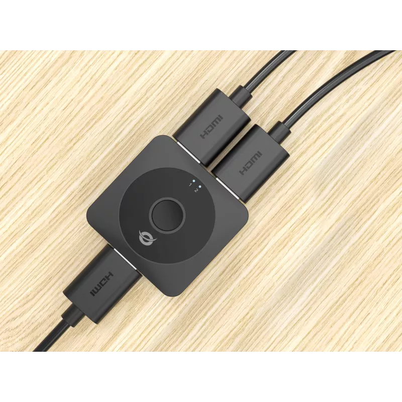 Conceptronic SELENE01B Conmutador HDMI 2.0 bidireccional de 2 puertos, 4K60Hz