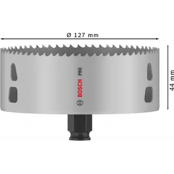 Bosch PRO Multi Material PC Plus, 44/127 mm, individual, broca, pladur, metal, metales no férricos, plástico, madera blanda, negro, gris, acero al cobalto, acero rápido aleado con cobalto (HSS-Co)