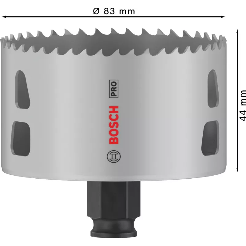 Sierra de corona Bosch PRO Multi Material PC Plus 44/83 mm para taladradora