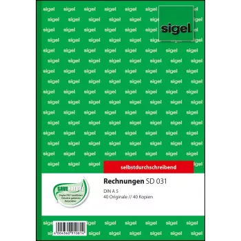 Formulario comercial Sigel SD031 verde A5 80 hojas