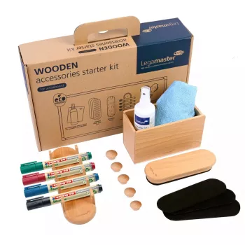 Set de accesorios Legamaster WOODEN 17 piezas certificado FSC