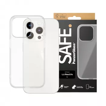 PanzerGlass SAFE. by ® Funda TPU transparente iPhone 15 Pro
