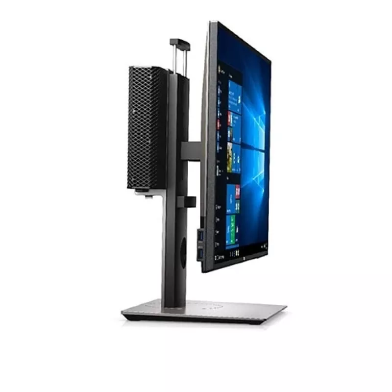 Soporte todo en uno Micro Form Factor DELL - MFS18, de pie, 5,7 kg, 48,3 cm (19 pulgadas), 68,6 cm (27 pulgadas), altura ajustable, negro, plata