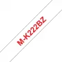 Cinta de etiquetado Brother M-K222BZ rojo sobre blanco
