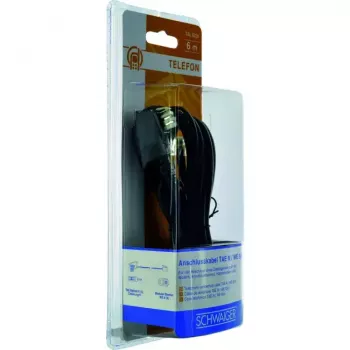 Cable RJ-11 Schwaiger TAL6236533 6,0 m TAE-N negro