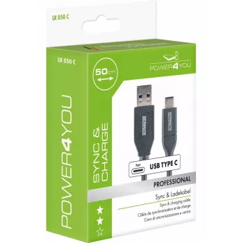 Cable USB Schwaiger LK 050 C USB 3.2 Gen 2 0,5m USB A USB C negro