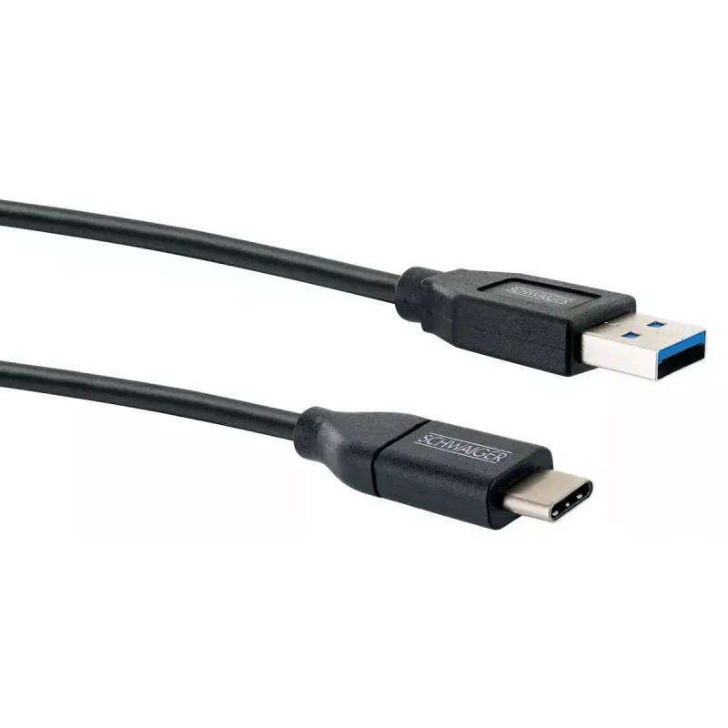 Cable USB Schwaiger LK 050 C USB 3.2 Gen 2 0,5m USB A USB C negro