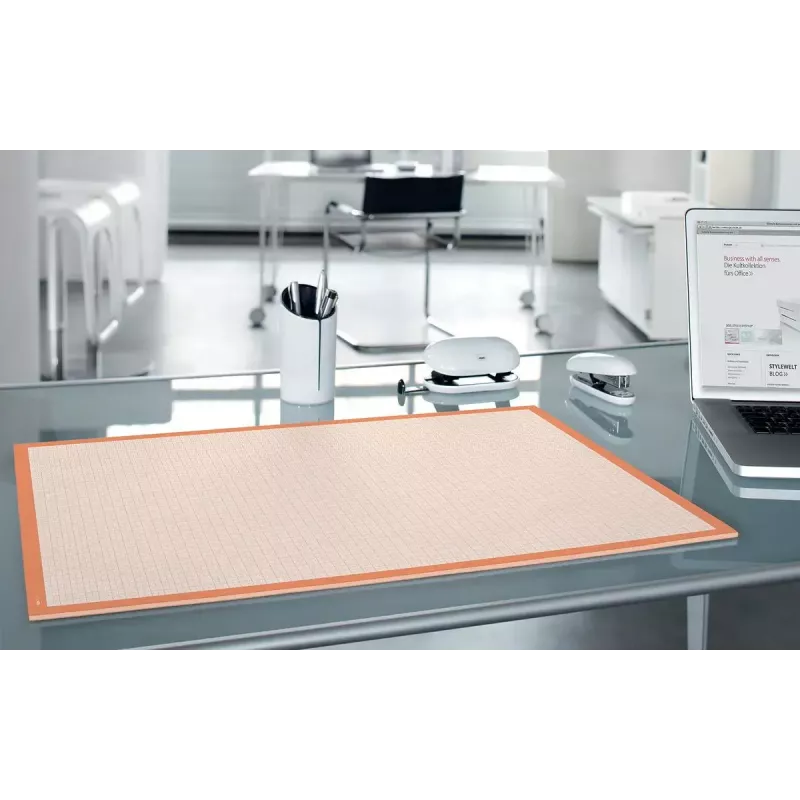 Protector de escritorio Sigel HO270 — Protector de escritorio de papel, naranja/blanco, 595×410 mm