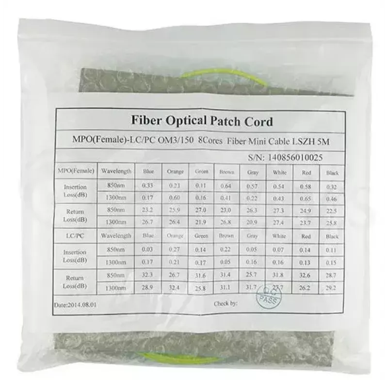 Cable de fibra óptica MPO 4x LC BlueOptics CBL-MPO12-4LC-SMF-10M 10m G.657.A1