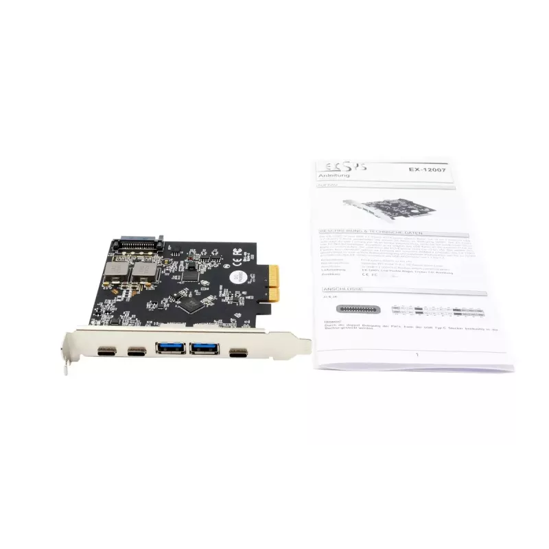 Tarjeta de interfaz EXSYS EX-12007 interna USB 3.2 Gen 2