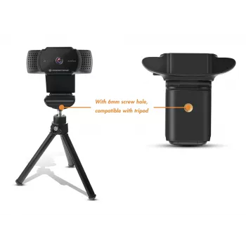 Webcam Conceptronic AMDIS 2K Super HD con autofoco y micrófono