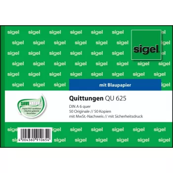 Formulario comercial Sigel QU625 verde A6 100 hojas