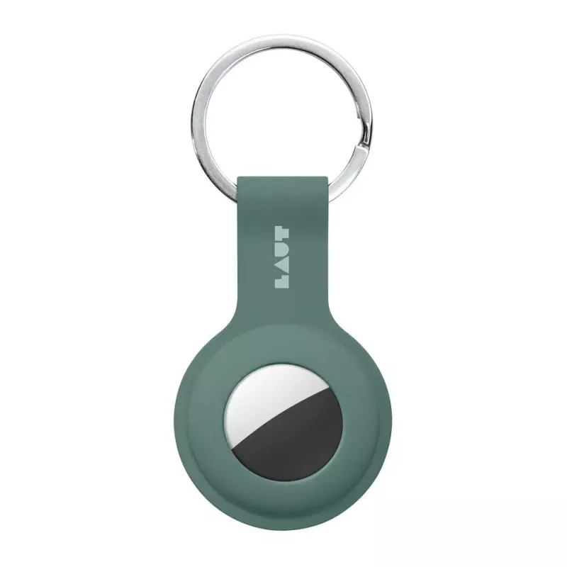 Funda LAUT para Apple AirTag HUEX TAG — soporte de llavero verde salvia