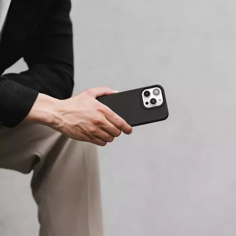 Woodcessories Bio Case para Apple iPhone 15 Pro, negro (ECO708)