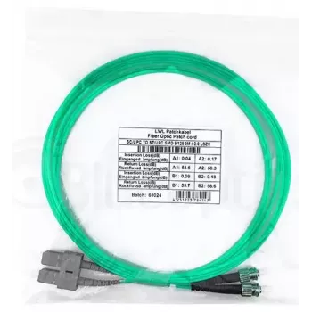 Cable de fibra óptica BlueOptics SFP3233EU0.5MK SC ST OM3 0,5 m aqua