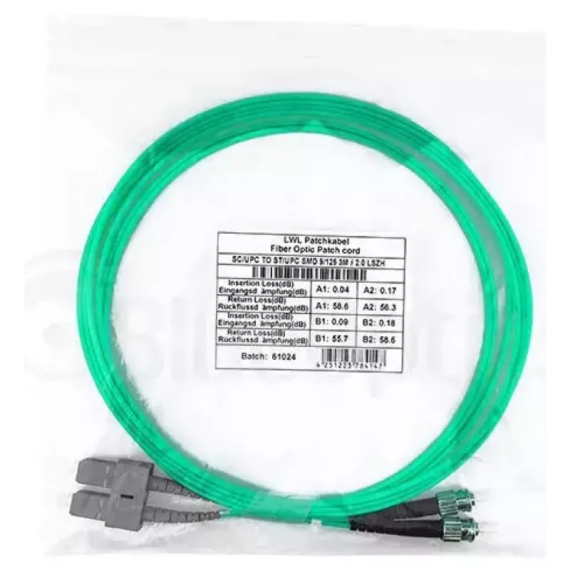 Cable de fibra óptica BlueOptics SFP3233EU0.5MK SC ST OM3 0,5 m aqua