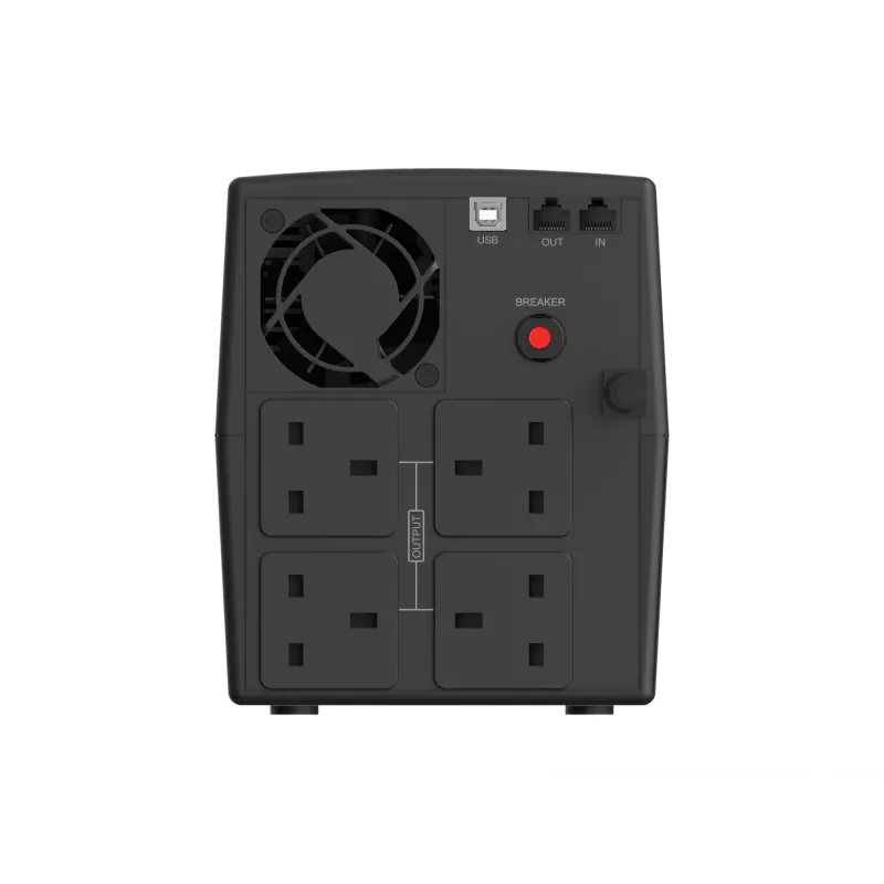 Conceptronic ZEUS03G 1200VA 720W SAI, 4 tomas UK, USB HID, entrada/salida RJ45, AVR
