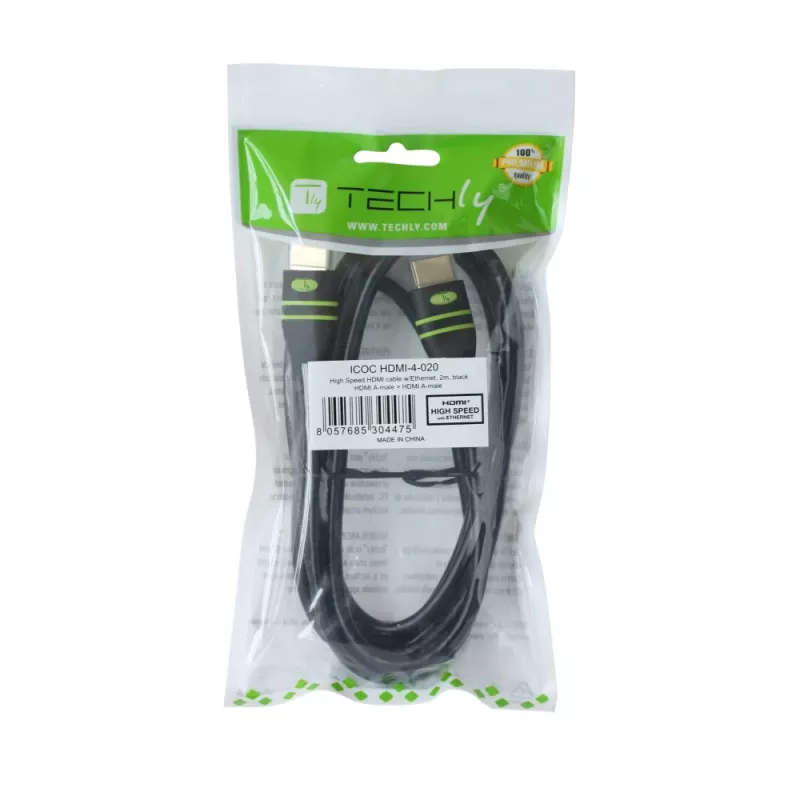 Techly cable HDMI High Speed de 5m con Ethernet A/A M/M ferrita ICOC HDMI-FR-050