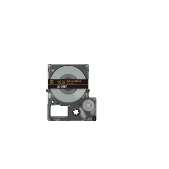 Cinta para impresora de etiquetas Epson LK-5BKP negro oro 1,8 cm