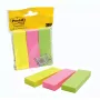 Notas adhesivas 3M 671-3 rectángulo verde, rosa, amarillo 100 hojas autoadhesivas