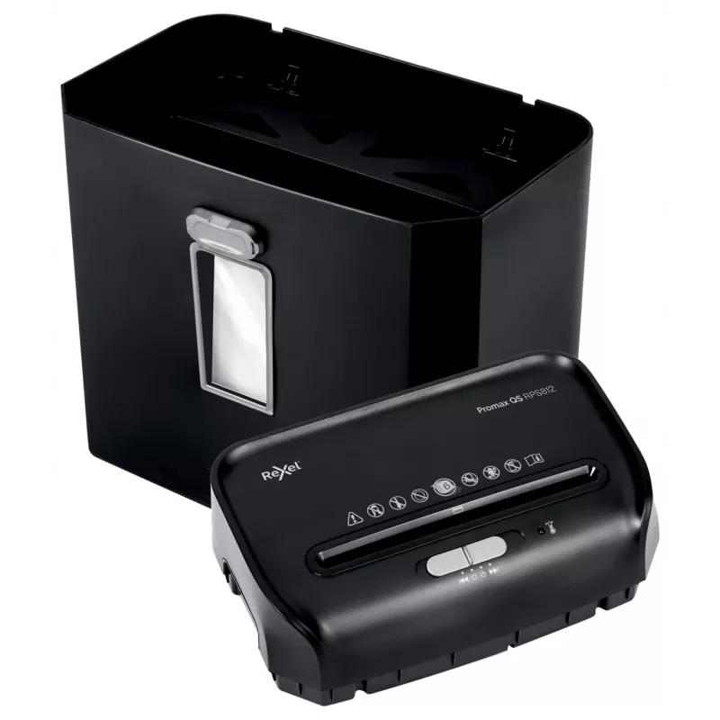 Destructora de documentos Rexel ProMax RPS812 corte en tiras P2, corte en tiras, 22 cm, 6 mm, 12 L, 88 hojas, 58 dB