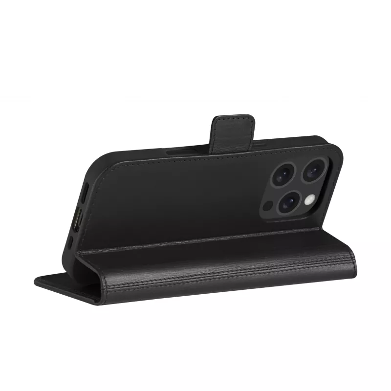 Funda tipo folio dbramante1928 iPhone 16 Pro negra 3 compartimentos para tarjetas
