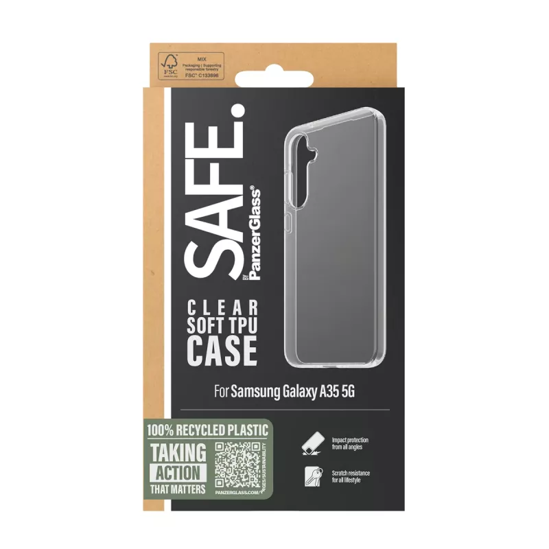 PanzerGlass SAFE. by ® Funda TPU Samsung Galaxy A35 5G | Transparente